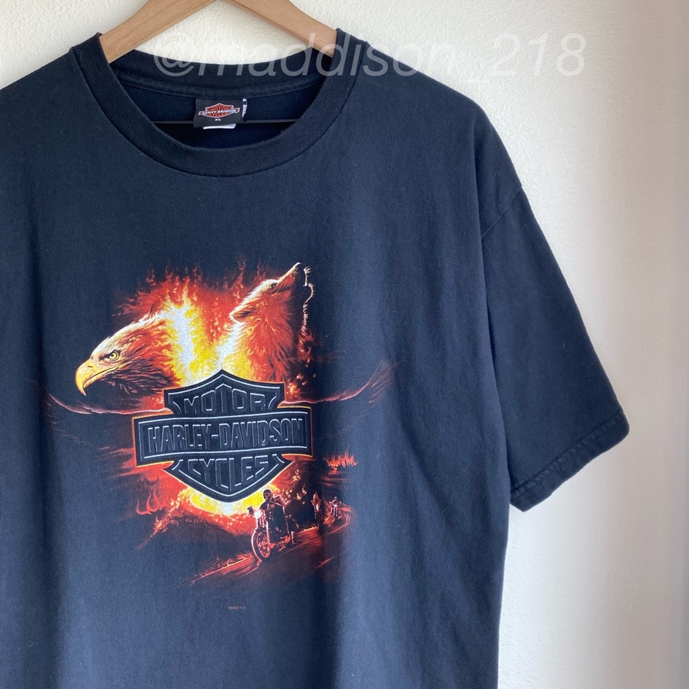Harley Davidson Vintage Oversized Black T-Shirt XL - Picture 9 of 13